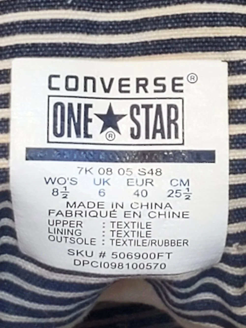Converse One Star Ox Maroon Canvas Sneakers - Women’s 8.5 (SKU: 506900FT)